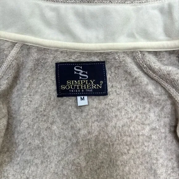 Simply‎ Southern cream and tan woven vest woman’s size M - Picture 4 of 6